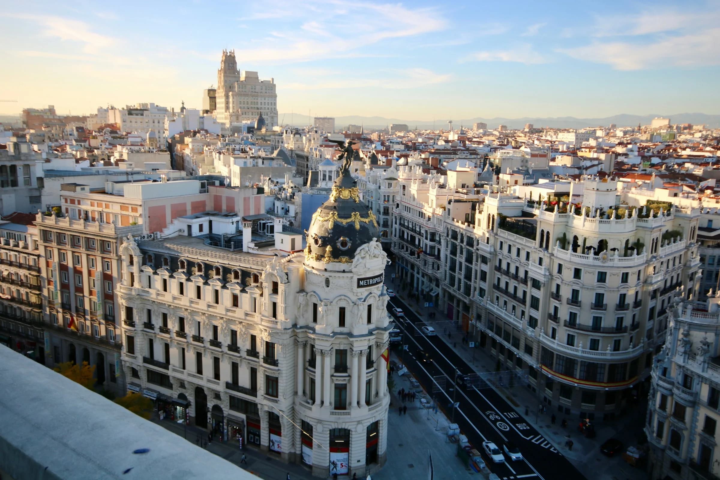 Madrid skyline representing Real Estate Capital Markets in Spain
